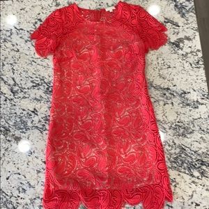 Shoshanna Taylor Imperial Lace short sleeve dress